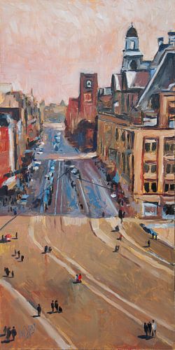 Een zonnige zondag aan het Damrak