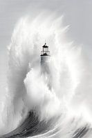 Phare au milieu des vagues