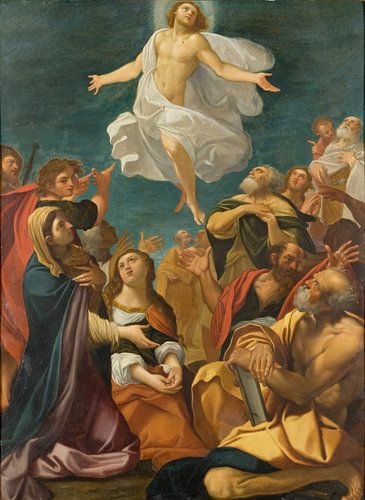 Giacomo Cavedone – L'Ascension du Christ : reproduction d'art religieux baroque