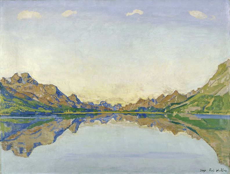Lake Silvaplana in Autumn, Ferdinand Hodler by Masterful Masters