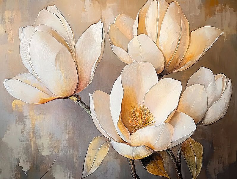 Magnolia Schilderij | Gentle Touch of Nature van De Mooiste Kunst