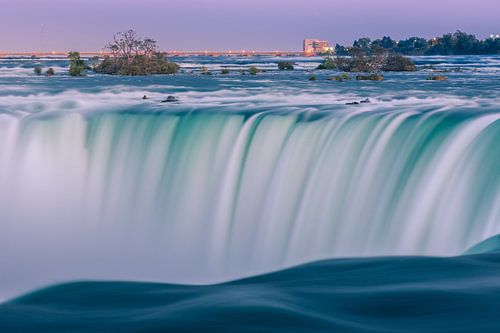 Zonsondergang bij de Horseshoe Falls, Niagara Falls