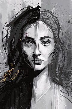 Abstract portrait with black and white contrast by Imperial Art House