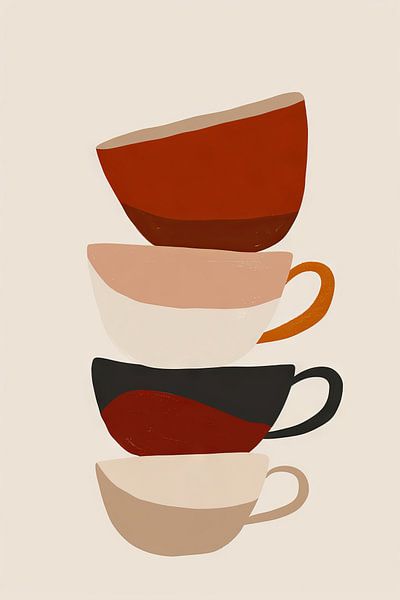 Abstrakte Kaffeetassen von Poster Art Shop