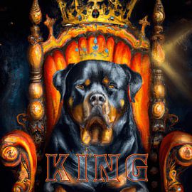 Royal Rottweiler throne: the majestic work of art for Rottweiler lovers