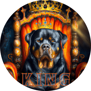 Koninklijke Rottweiler troon: het majestueuze kunstwerk voor Rottweiler liefhebbers van ADLER & Co / Caj Kessler
