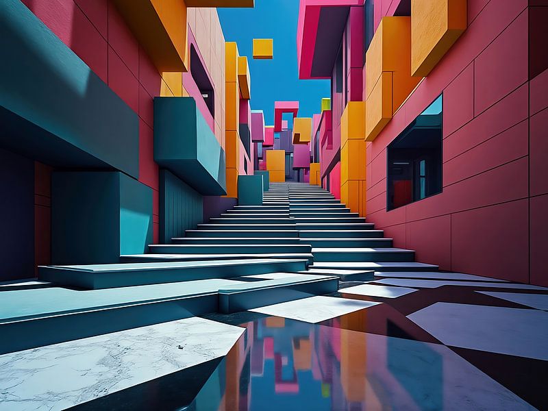 Abstraktes Straßenfoto mit 3d-Effekt von The Photo Artist