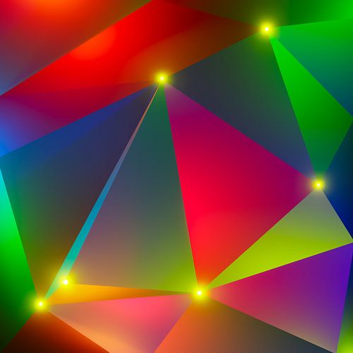 Weegschaal - Abstracte Dierenriem Constellatie Serie - Digitaal Schilderij