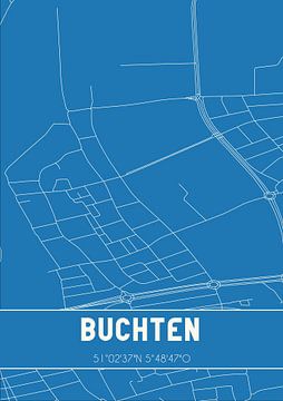 Blaupause | Karte | Buchten (Limburg) von Rezona