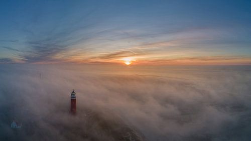 Eierland lighthouse - Texel - in beautiful mist  by Texel360Fotografie Richard Heerschap