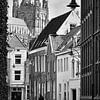 The Waterstraat in Den Bosch in black and white by Jasper van de Gein Photography