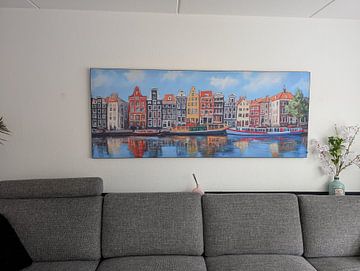 Klantfoto: Amsterdam in Kleur: Een Levendig Kunstwerk van Thea