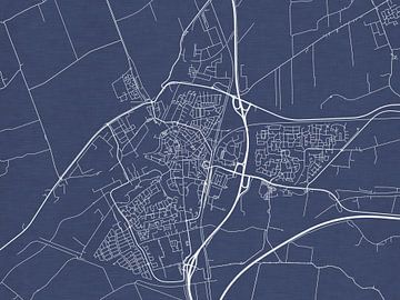 Kaart van Meppel in Royaal Blauw van Map Art Studio