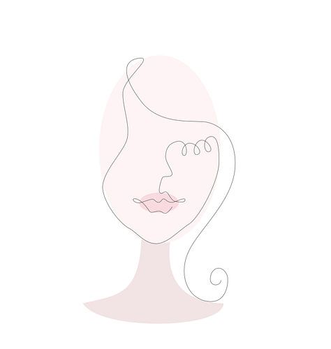 Illustratorin einer Linie
