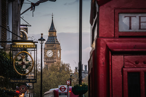 Doorkijk naar de Big Ben