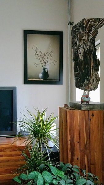 Klantfoto: Blauwe vaas met besjes (gezien bij vtwonen) van Karin Bazuin, als fotoprint