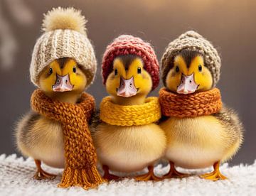 Three ducks in a row by Ans Bastiaanssen