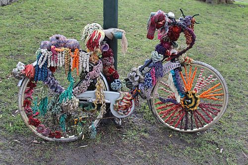 Fiets met haken en ogen