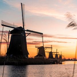 Dawn at Kinderdijk by Peter Hendriks