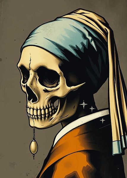 Skull with a Pearl Earring Parody by MIROKKU
