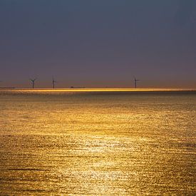 Windmolens bij zonsondergang 8 sur Fred Icke