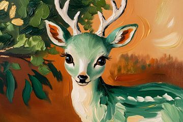Hert in herfstachtige kleuren van Art & Soul Creations