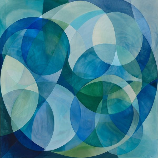 Abstrakte Kunst Blau von Poster Art Shop