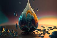 Surreal water drop (series) 4 of 4 by Bernardine de Laat thumbnail