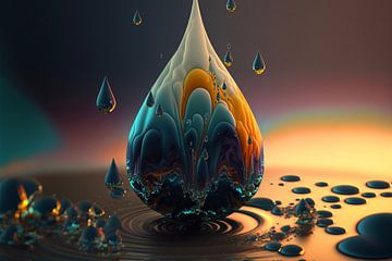Surreal waterdruppel (serie) 4 van 4