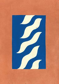 Carré d'ondes minimaliste bleu sur Niklas Maximilian