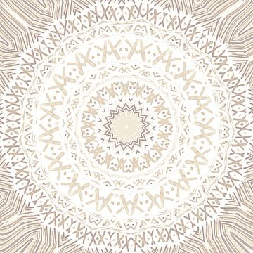 Festival Zomer Beige Mandala van Monika Strigel
