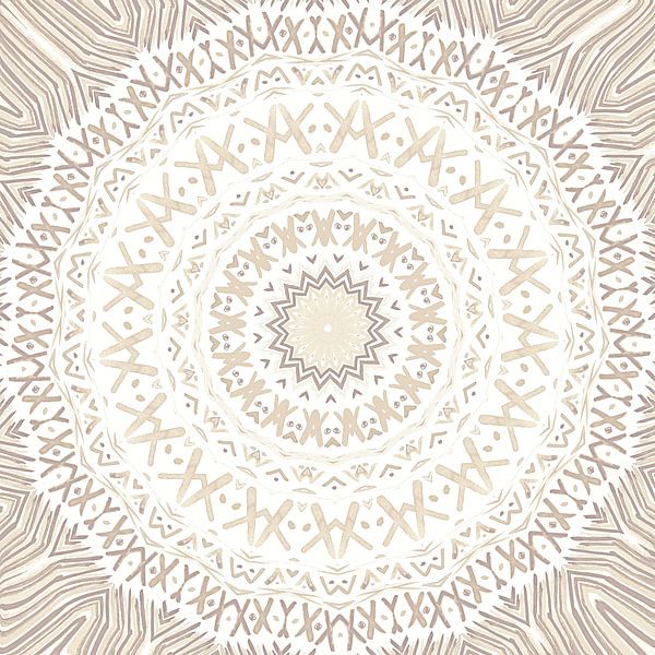 Festival Summer Beige Mandala by Monika Strigel