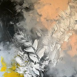 Fluistering van Licht: Bladgoud en Grijs van Color Square