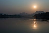 Sonnenuntergang auf dem Mekong