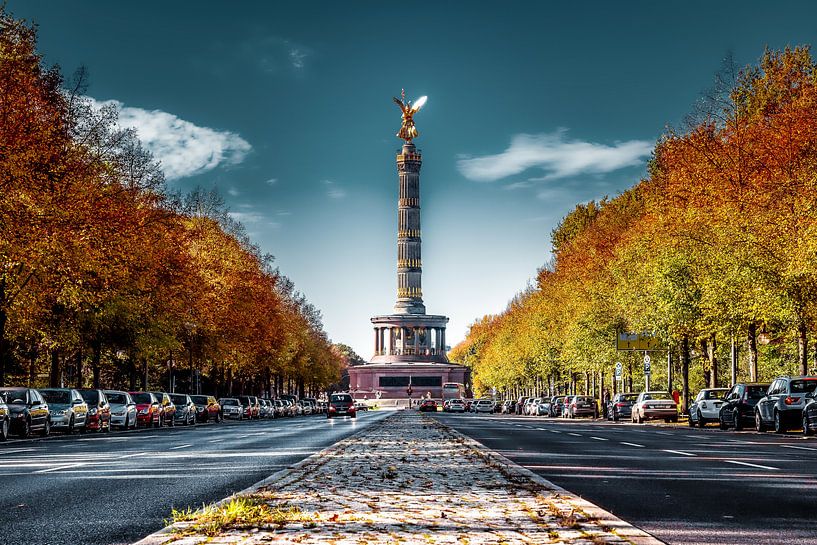 Berlin Victory Column in autumn by Munich Art Prints