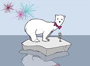 Eisbär mit Champagner von Cato Duys Miniaturansicht