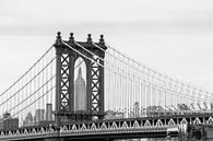 Manhattan Bridge, New York, with the Empire State Building on background par Carlos Charlez Aperçu