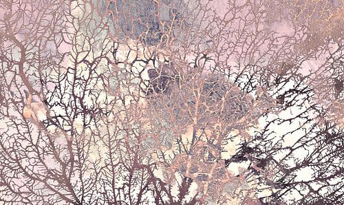 Scandinavisch zomerbos abstract