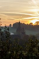 Kasteel Beusdael in de ochtend voor zonsopkomst