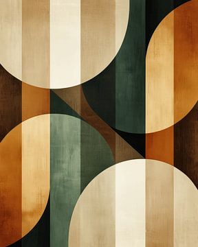 Modern shapes and lines in earth tones