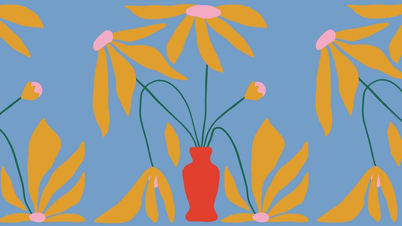 Japan Floral by Mad Dog Art