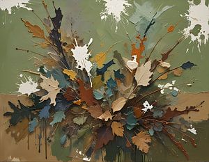Pflanzen, Blätter, Blumen - Collage