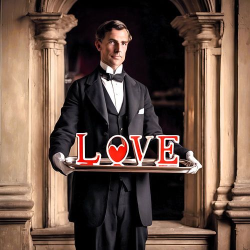 LOVE on a silver platter