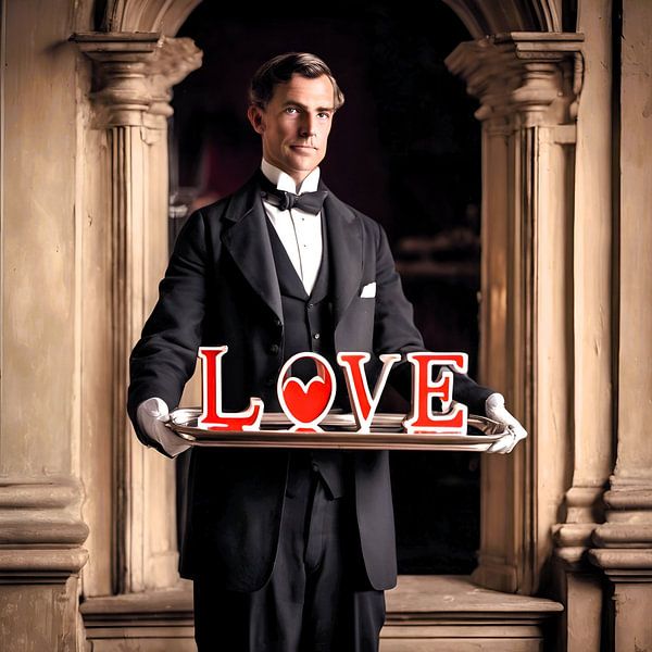 LOVE on a silver platter by Gert-Jan Siesling