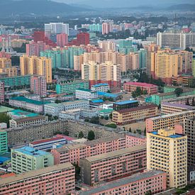 Overview photo Pyongyang North Korea by Ingrid Koedood Fotografie