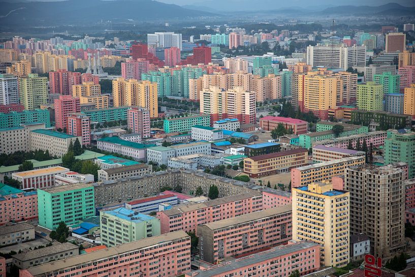 Overview photo Pyongyang North Korea by Ingrid Koedood Fotografie