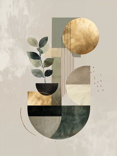 Composition géométrique botanique moderne