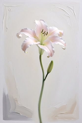 Minimalistische lelie in bloei