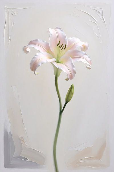 Minimalist lily in bloom by Art & Soul Creations