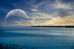 Enkhuizen avec lune